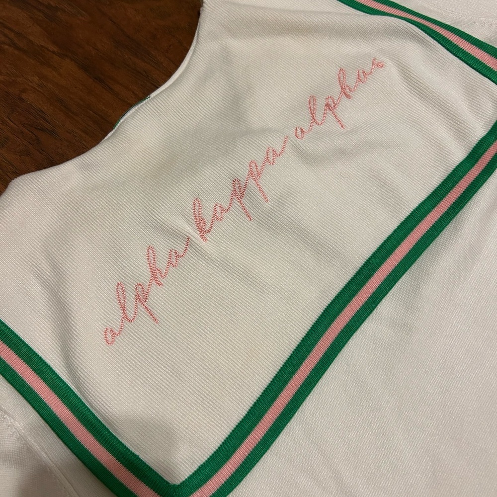 AKA Sorority Short Sleeve Polo Shirt With Back Flap Logo - Picture 3 of 10